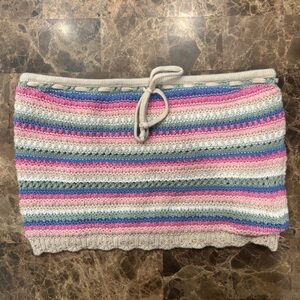 Hollister Multicolor Knit Strapless Top